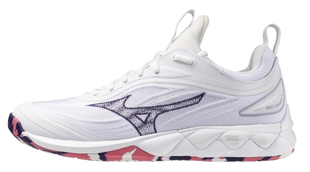 Str. 38,5 - Mizuno Wave Luminous 3 – Floorball kvinde sko - Hvid/violet/rosa