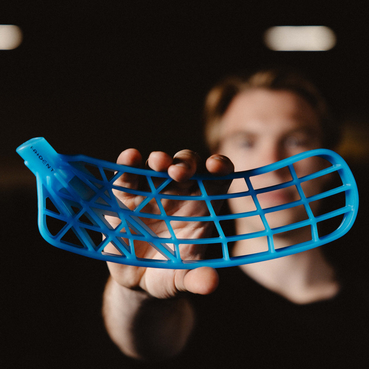 Salming Trident Touch-X - Floorball blad - Crystal Blue