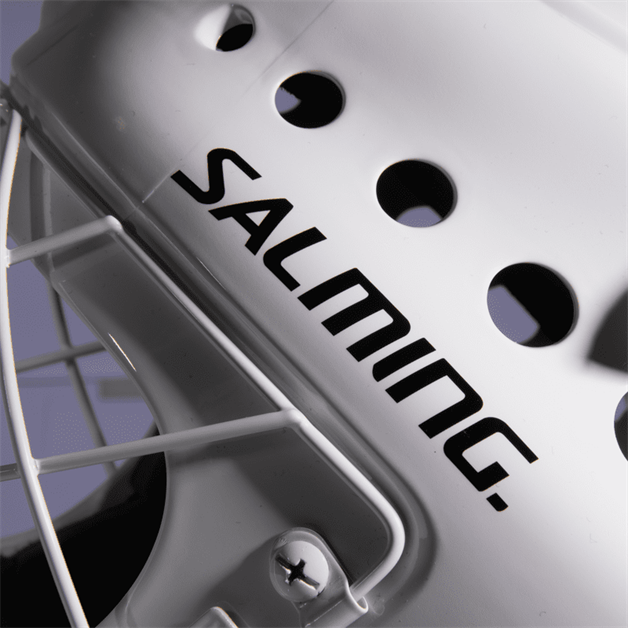 Salming målmandshjelm - Phoenix Elite SR - Hjelm til målmand - Hvid