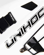 Målmandshjelm fra Unihoc - Inferno 44. Hjelm til målmand - Hvid/sort