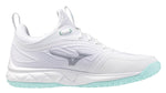Str. 38 - 42 - Mizuno Wave Luminous 3 – Floorball kvinde sko - Hvid/tyrkis