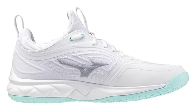 Str. 38 - 42 - Mizuno Wave Luminous 3 – Floorball kvinde sko - Hvid/tyrkis