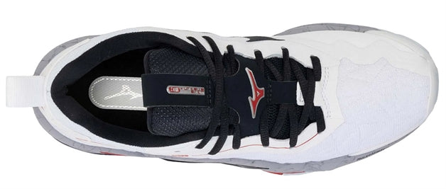 Str. 42-46 Mizuno Floorball sko - Mizuno Wave Stealth NEO 2 - Hvid/grå/rød