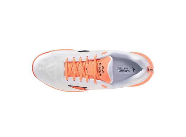 Str. 42,5-44 Mizuno Floorball sko - Mizuno Wave Stealth Elite - Hvid/Orange