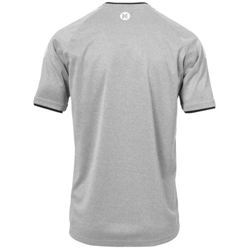 Kempa dommertrøje - dommer t-shirt - Grå med Floorball Danmark logo på brystet