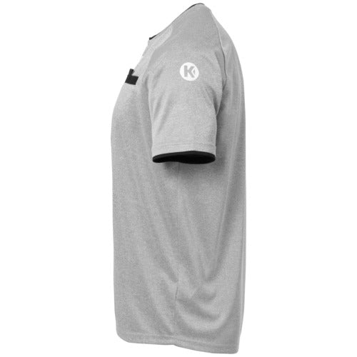 Kempa dommertrøje - dommer t-shirt - Grå med Floorball Danmark logo på brystet