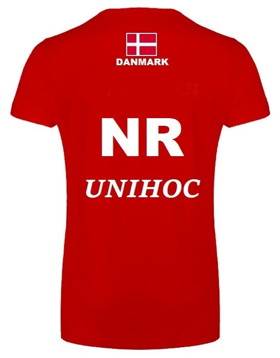 Landsholds spillesæt - Unihoc TAMPA - T-shirt, shorts og strømper inkl. logo (Str. 120-XXL)