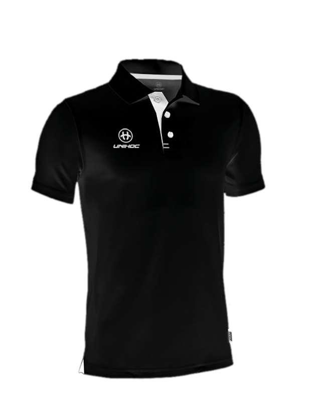 Poloshirt - Unihoc Piquet Technic - Unisex polo t-shirt i sort (Str. m-XXL)