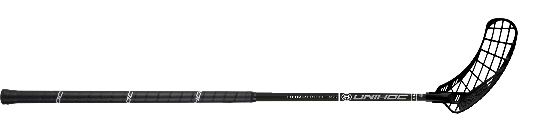 Senior LANG 110 cm. - Unihoc EPIC 26 X-LONG - Black/Silver - Floorball stav