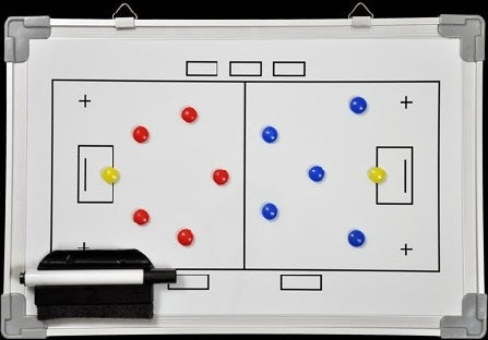 Taktik tavle - 90x60 cm. Coach Whiteboard - inkl. pen og magnet brikker