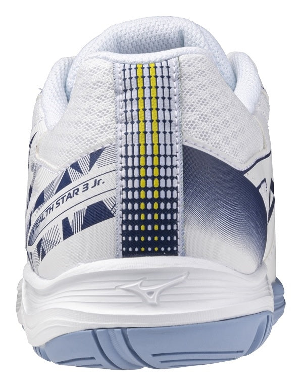 Str. 34-38 Indendørs sko - Mizuno Stealth Star 3 JR – Hvid/lys blå