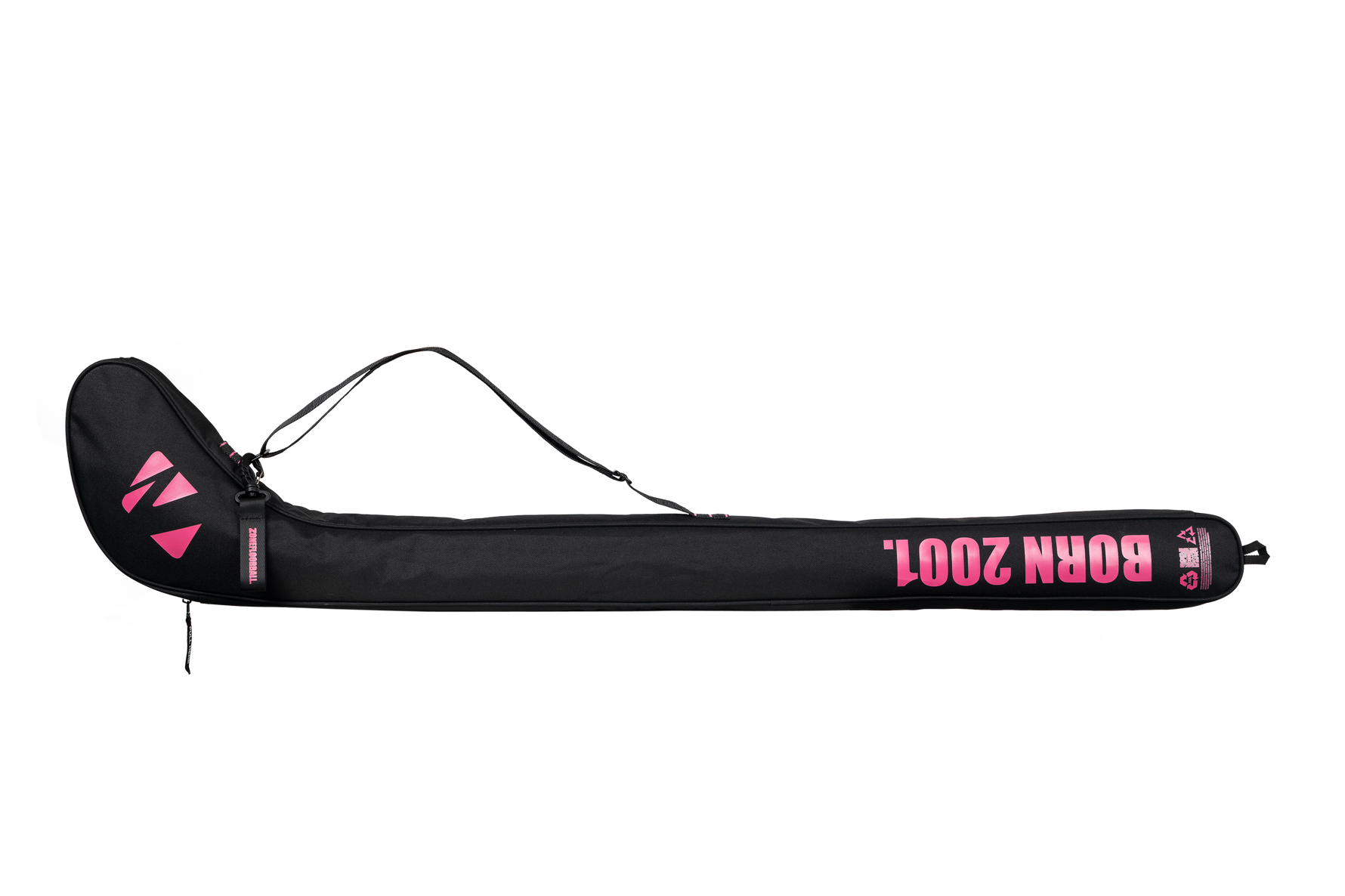 Sr. 92-104 cm. - Floorball stavtaske - Zone INTRO - Black/Pink