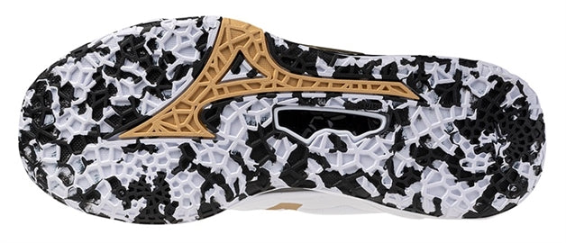 Str. 42-46 Mizuno Floorball sko - Mizuno Wave Stealth NEO 2 - Hvid/sort/guld