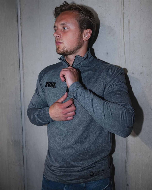 Str. XS-XXL - ÅFK trøje - Zone GYMTIME - Langærmet trøje med bryst lynlås