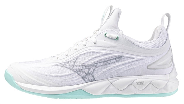 Str. 38 - 42 - Mizuno Wave Luminous 3 – Floorball kvinde sko - Hvid/tyrkis