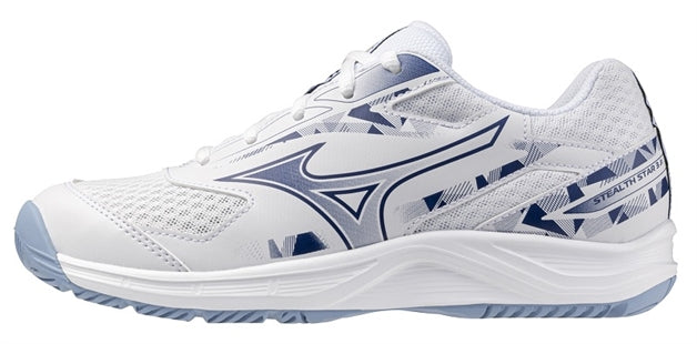 Str. 34-38 Indendørs sko - Mizuno Stealth Star 3 JR – Hvid/lys blå