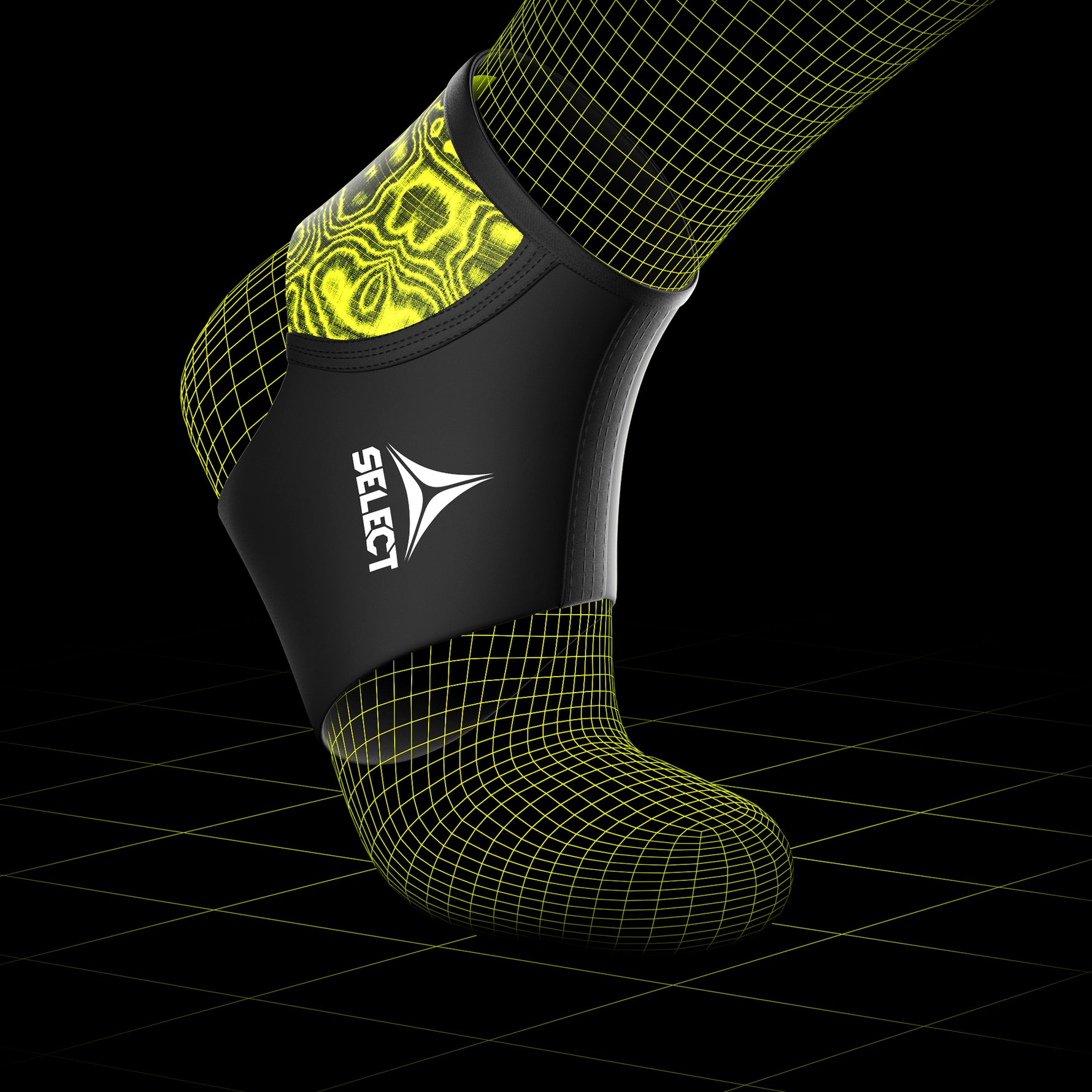 Select Profcare - Ankle Support - Sort/Grøn