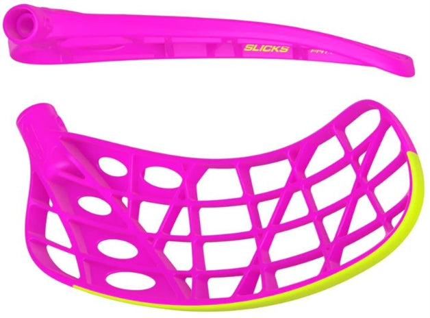 Floorball blad - FAT PIPE CTRL SLICKS FH2 - Stavblad - Pink/Lemon gul
