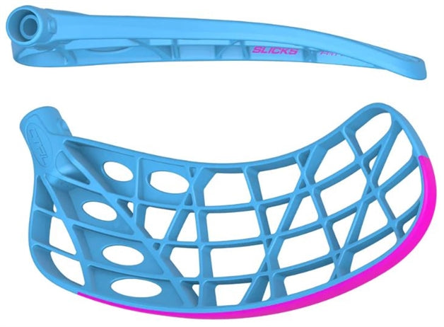 Floorball blad - FAT PIPE CTRL SLICKS FH2 - Stavblad - Baby blå/pink