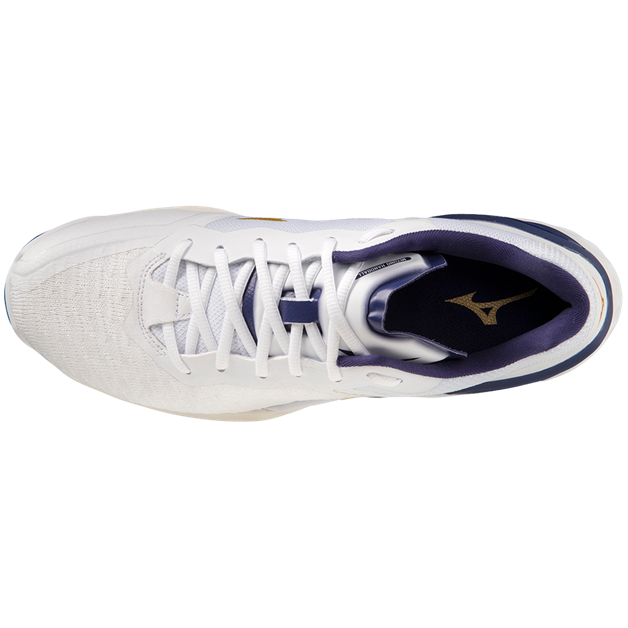 Str. 42-44,5 Mizuno Floorball sko - Mizuno Wave Stealth NEO - Hvid/blå/guld
