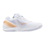 Str. 37-42- Mizuno Wave Stealth NEO - Hvid/fersken - Kvinde sko