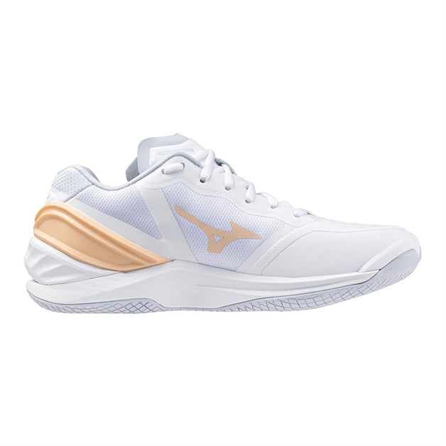 Str. 37-42- Mizuno Wave Stealth NEO - Hvid/fersken - Kvinde sko