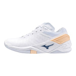Str. 37-42- Mizuno Wave Stealth NEO - Hvid/fersken - Kvinde sko