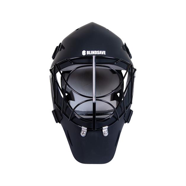 Målmandshjelm - Blindsave Sharky - Sort floorball hjelm