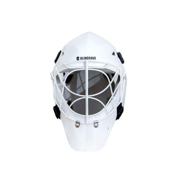 Målmandshjelm - Blindsave Sharky - Hvid floorball hjelm