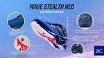 Str. 36,5-37 Mizuno Floorball sko - Mizuno Wave Stealth NEO Lady - Hvid
