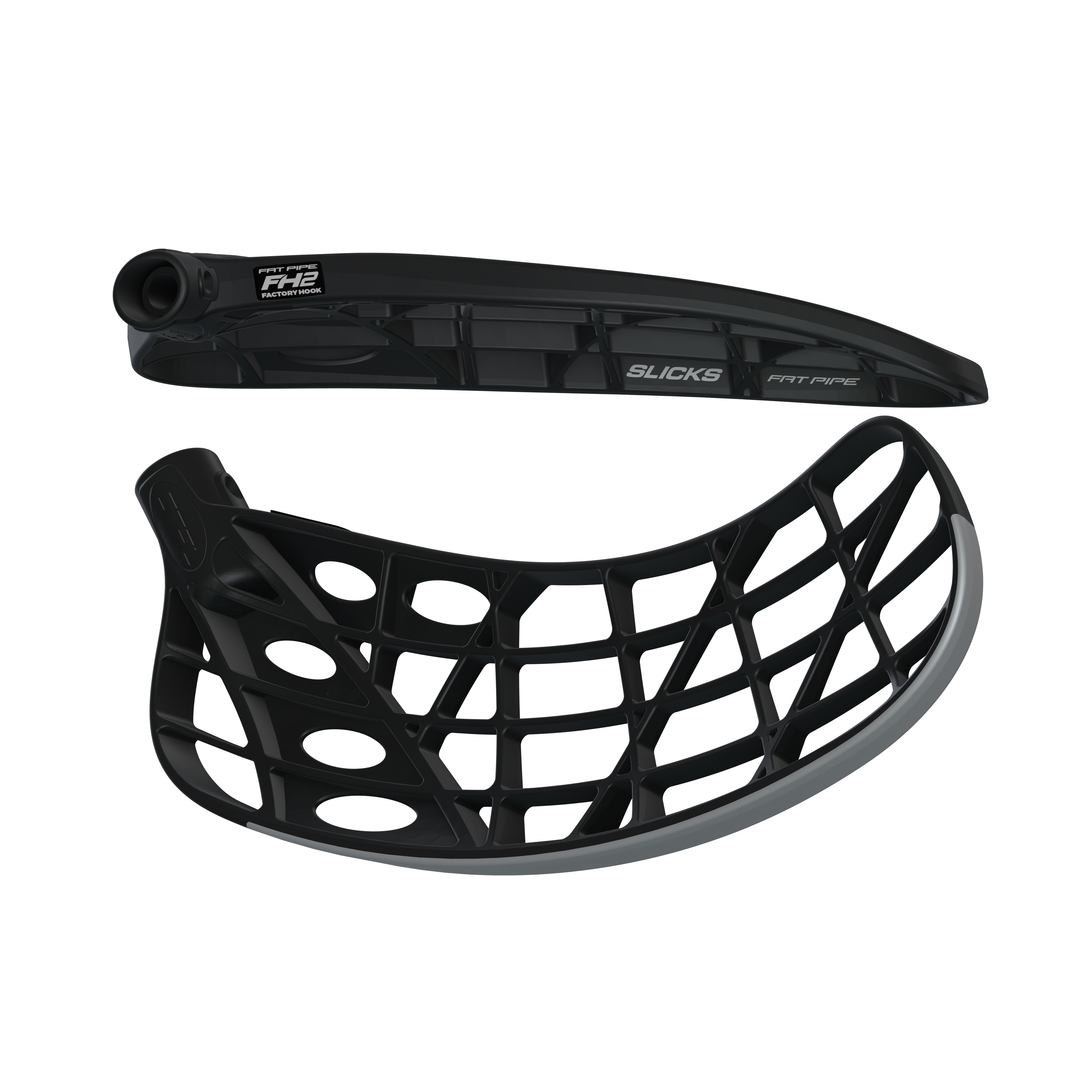Floorball blad - FAT PIPE CTRL SLICKS PPB - Stavblad - Goal Black/Sliver