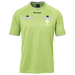 Kempa dommertrøje - Floorball dommer t-shirt - Grøn med Floorball Danmark logo på brystet