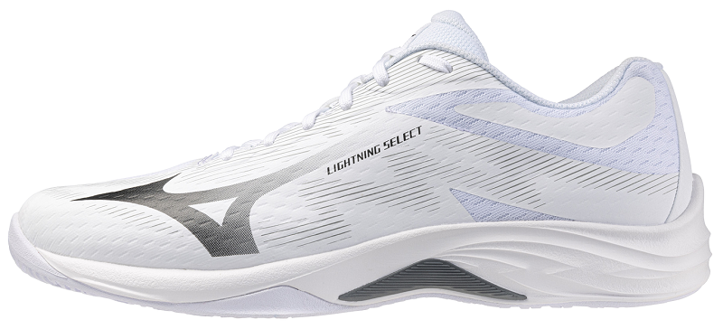 Str. 42-45 Mizuno Lightning Select – Floorball sko - Hvid/Sort/Grå