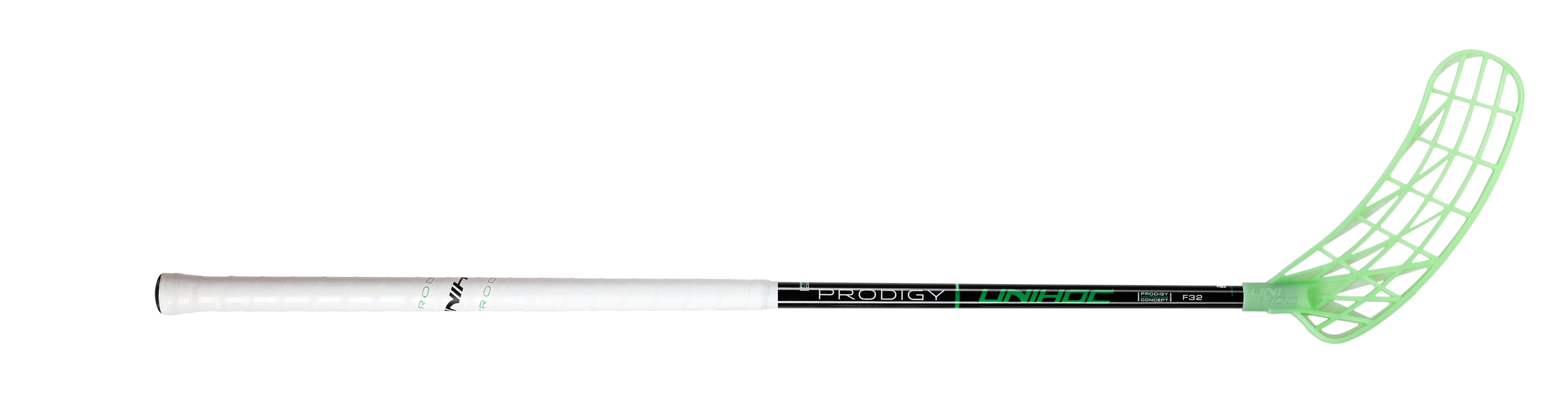 Junior 83-92 cm. - Unihoc UNILITE PRODIGY 32- Floorballstav, hvid/grøn