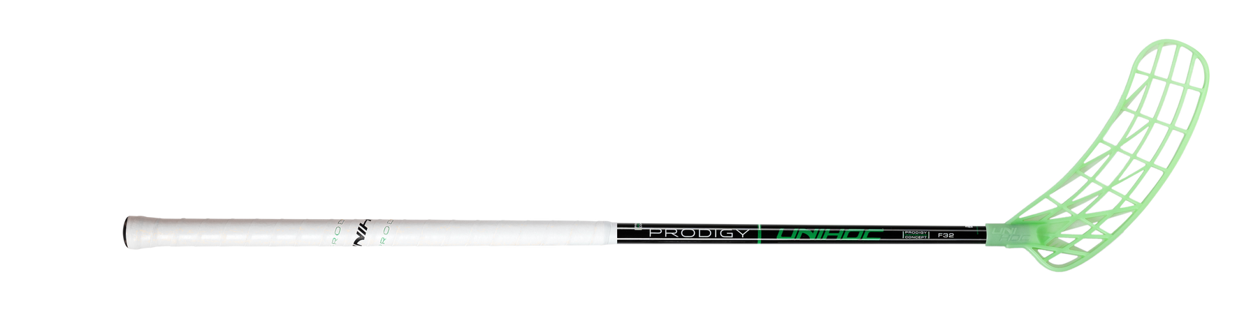 Junior 83-92 cm. - Unihoc UNILITE PRODIGY 32- Floorballstav, hvid/grøn