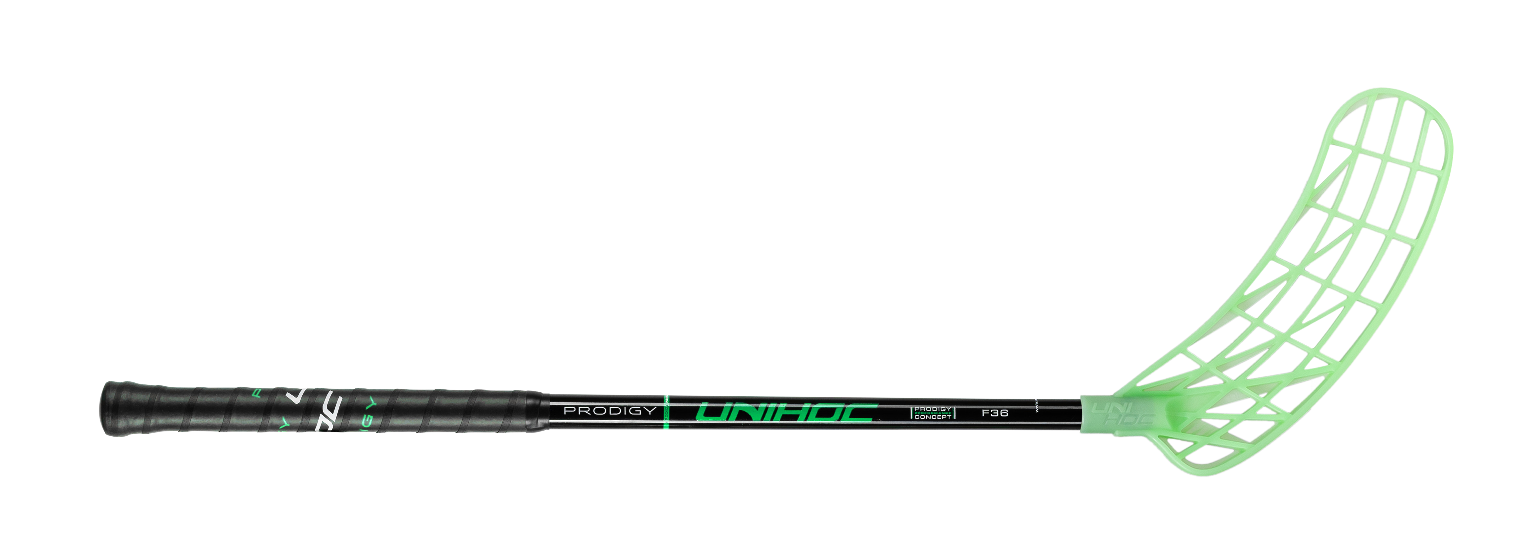 Kid 60 cm. - Unihoc UNILITE PRODIGY 36 - Floorballstav, sort / grøn
