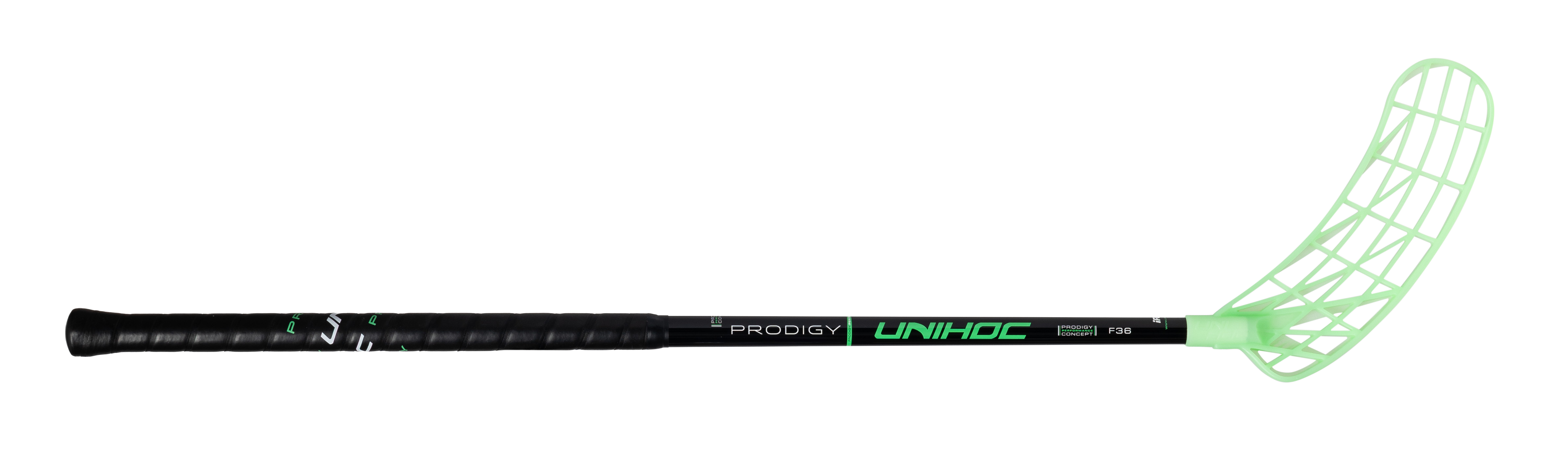 Kid/junior 70-80 cm. - Unihoc UNILITE PRODIGY 36 - Floorballstav, sort / grøn