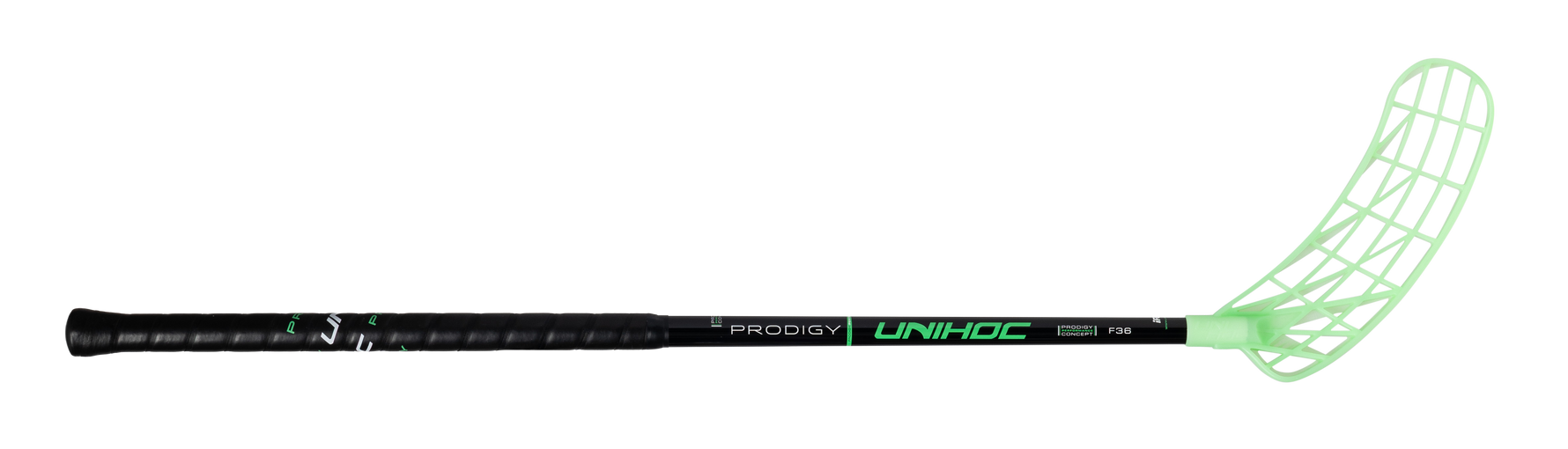 Kid/junior 70-80 cm. - Unihoc UNILITE PRODIGY 36 - Floorballstav, sort / grøn
