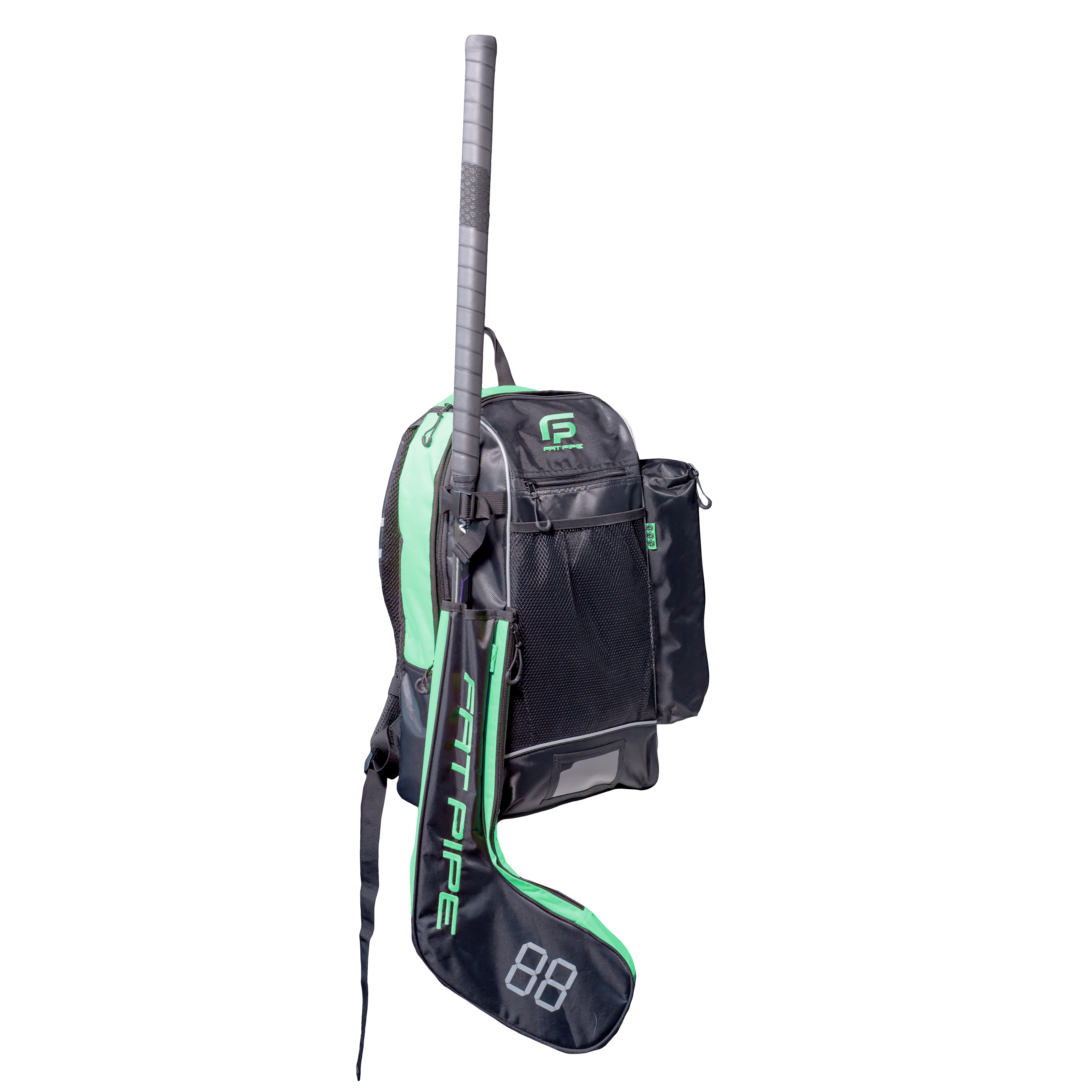 Fat Pipe Lux Taske med stavholder -  Black/Fresh Mint