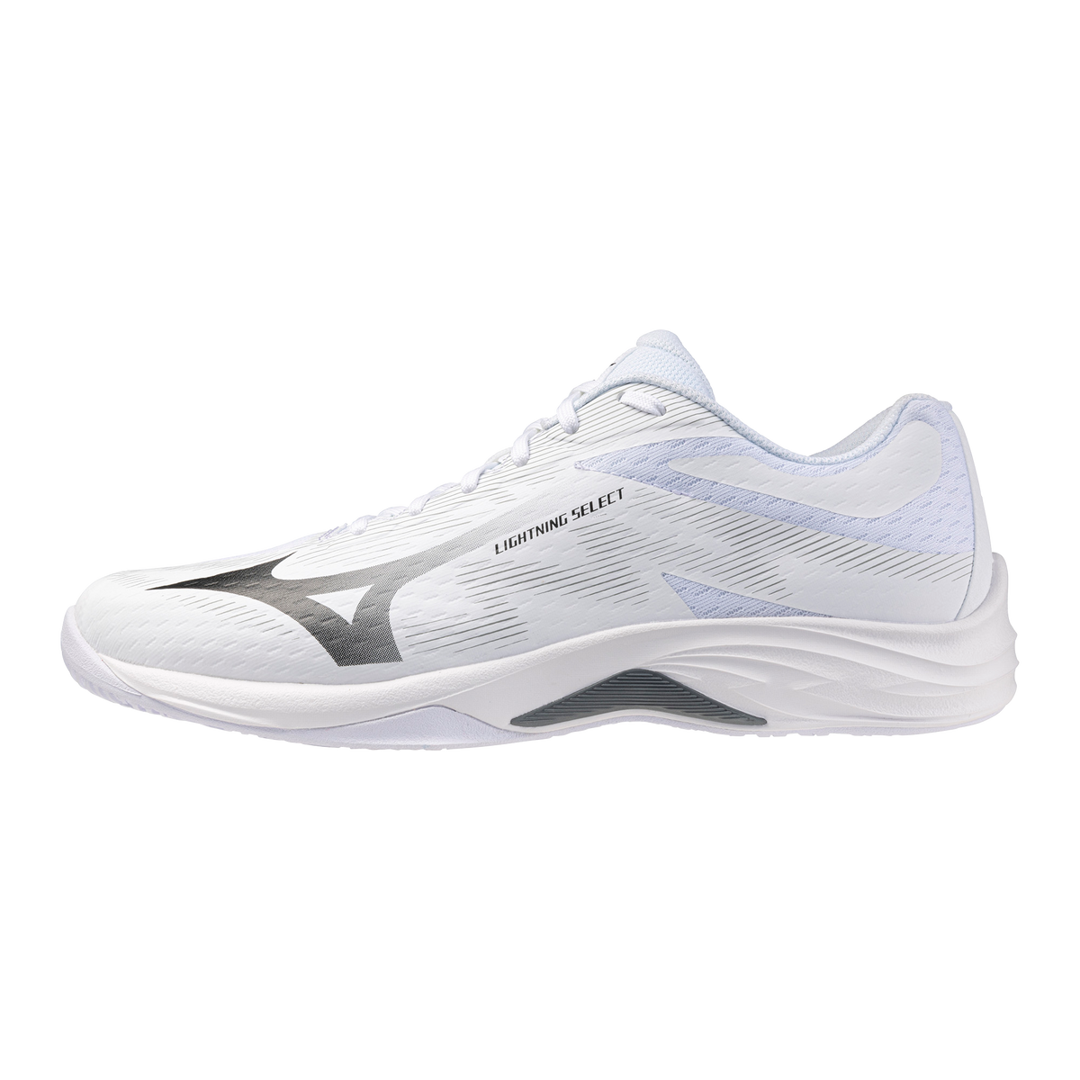 Str. 42-45 Mizuno Floorball sko - Mizuno Lightning Select - Hvid/Sort/Grå