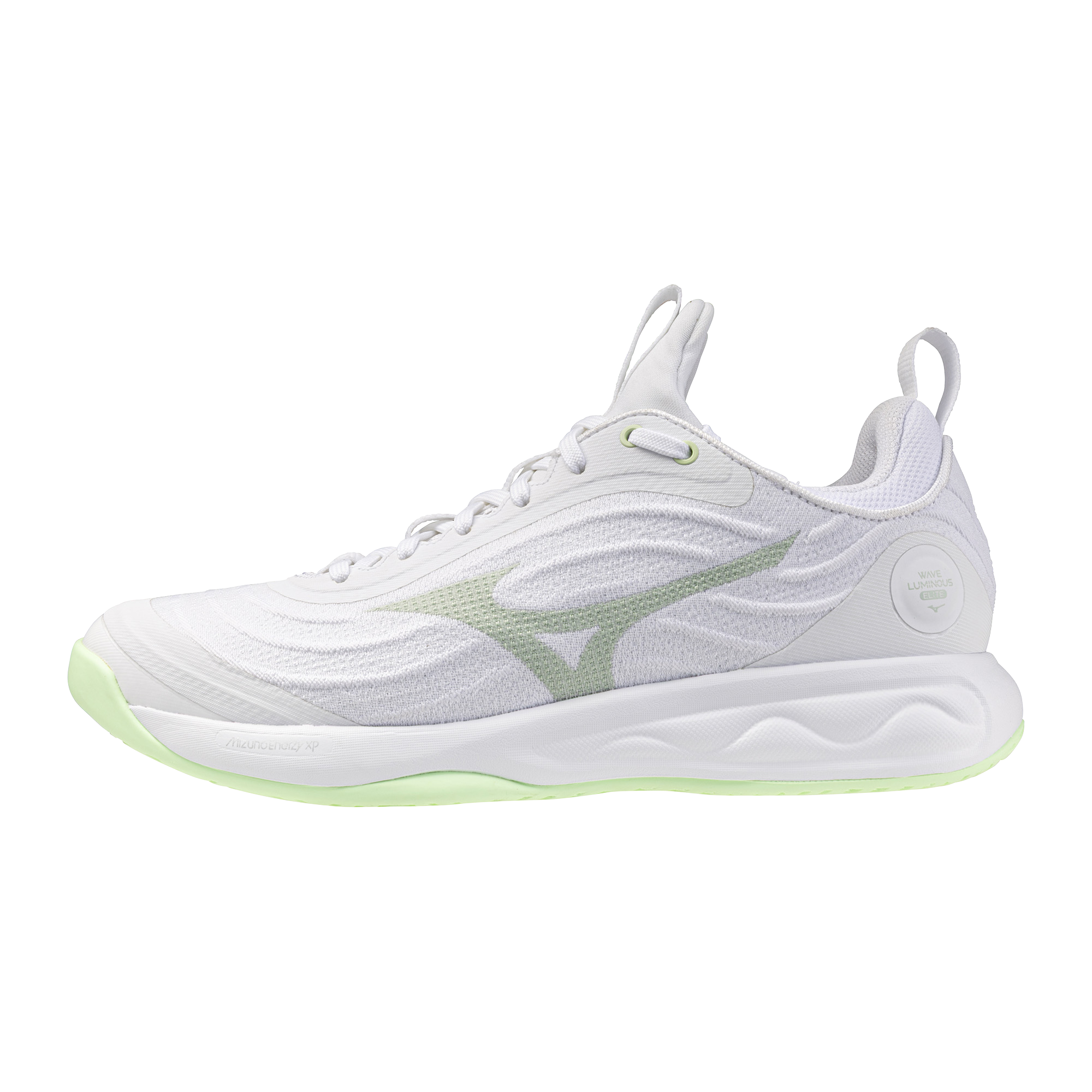 Str. 38,5-41 Mizuno Wave Luminous Elite – Floorball sko - Hvid/Lime grøn