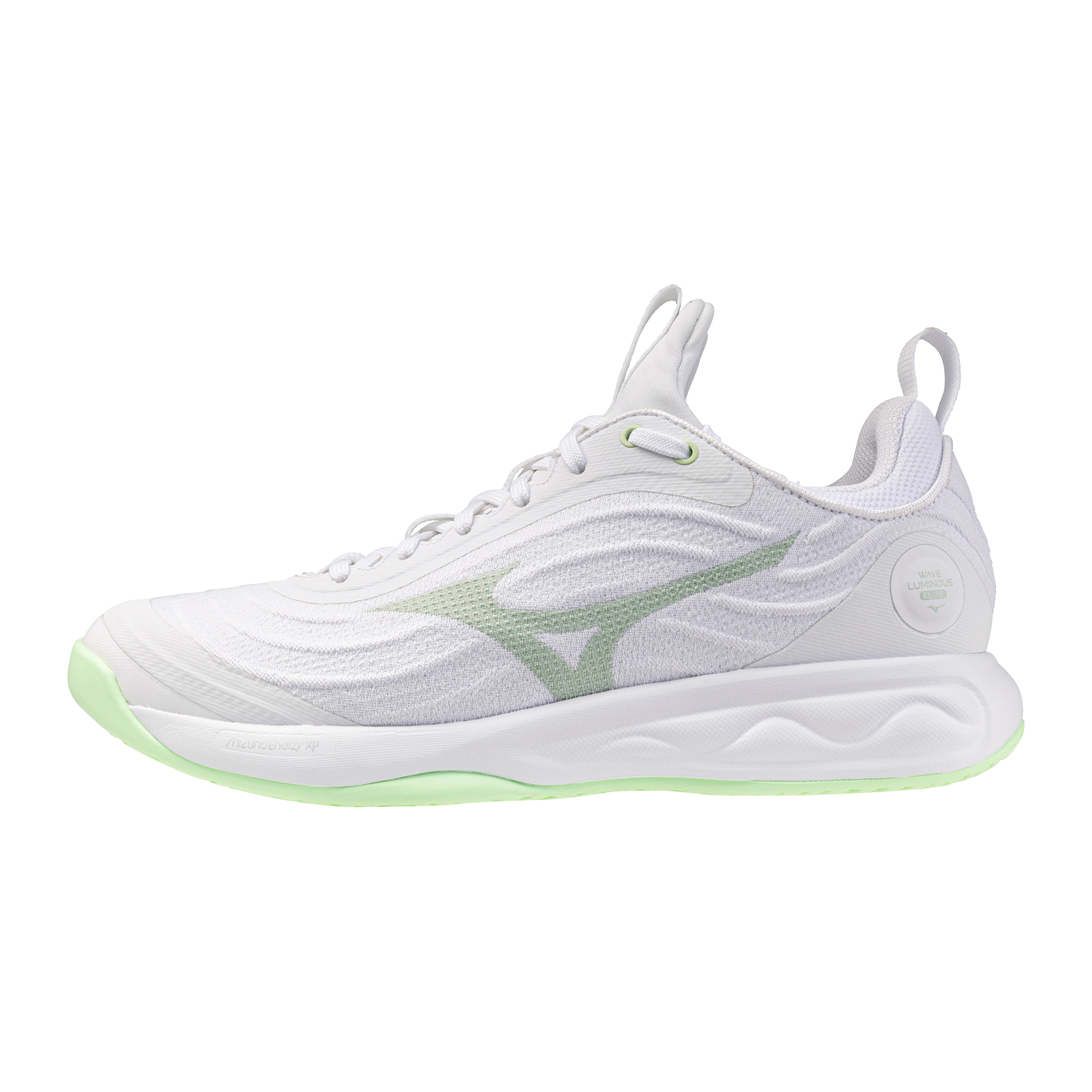 Str. 38,5-41 Mizuno Wave Luminous Elite – Floorball sko - Hvid/Lime grøn