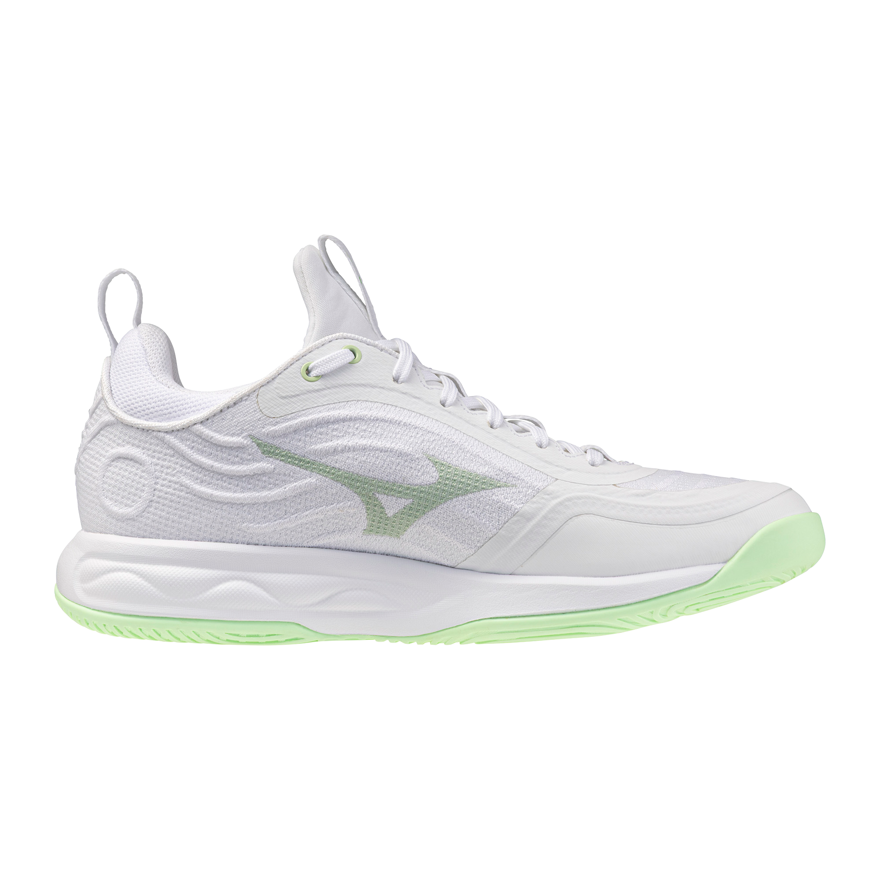 Str. 38,5-41 Mizuno Wave Luminous Elite – Floorball sko - Hvid/Lime grøn
