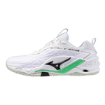 Str. 41-43 Mizuno Floorball sko - Mizuno Wave Stealth NEO 2 - Hvid/Grøn/grå
