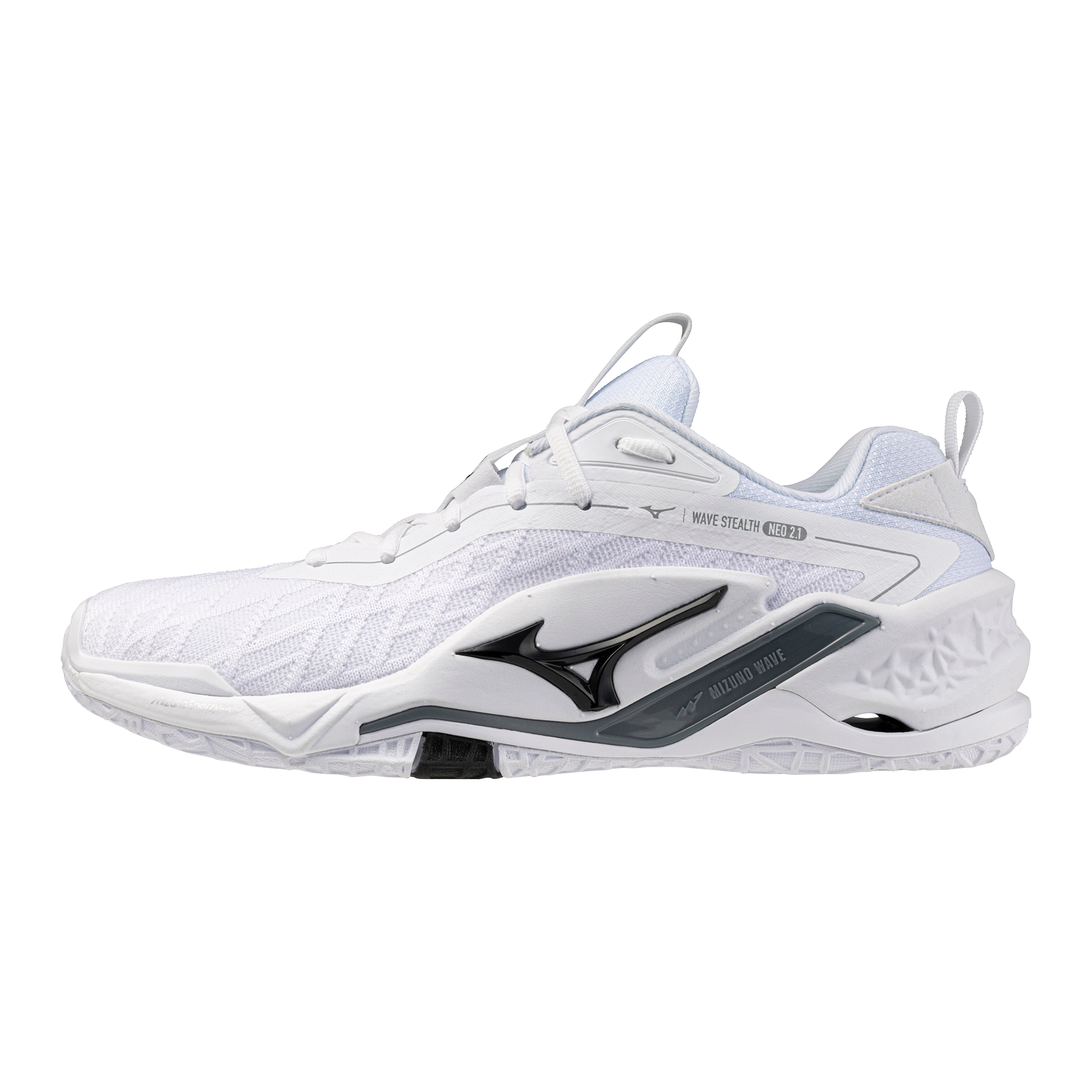 Str. 42-46 Mizuno Floorball sko - Mizuno Wave Stealth NEO 2.1 - Hvid/sort