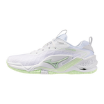 Str. 38,5-42 Mizuno Floorball sko - Mizuno Wave Stealth NEO 2.1 - Hvid/Lime Grøn
