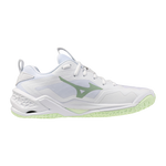 Str. 38,5-42 Mizuno Floorball sko - Mizuno Wave Stealth NEO 2.1 - Hvid/Lime Grøn