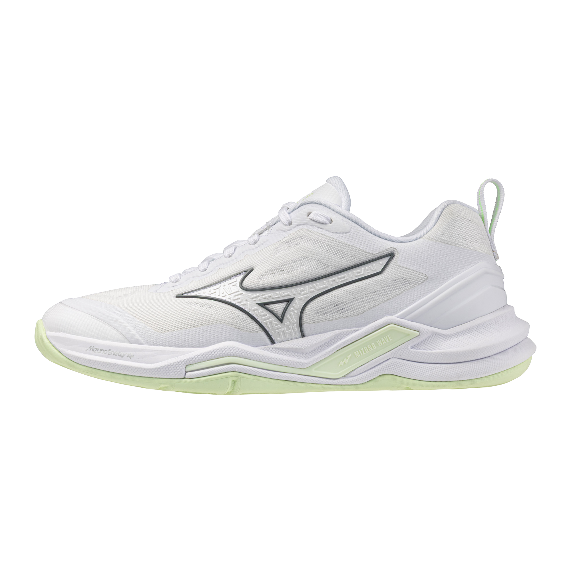 Str. 39-42 Mizuno Floorball sko - Mizuno Wave Stealth Elite - Hvid/Lime grøn