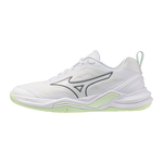 Str. 39-42 Mizuno Floorball sko - Mizuno Wave Stealth Elite - Hvid/Lime grøn