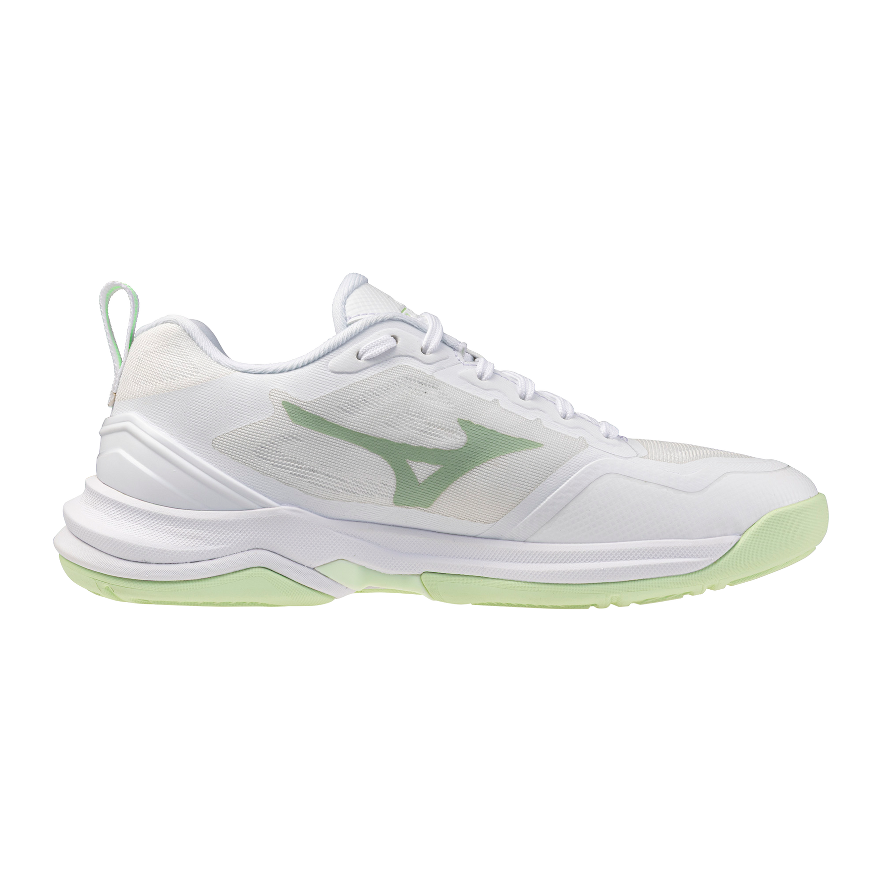Str. 39-42 Mizuno Floorball sko - Mizuno Wave Stealth Elite - Hvid/Lime grøn